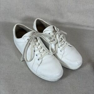 ABEO Addie Leather Sneakers Women's 7.5 White Lace Up Casual‎ Low Top Shoes